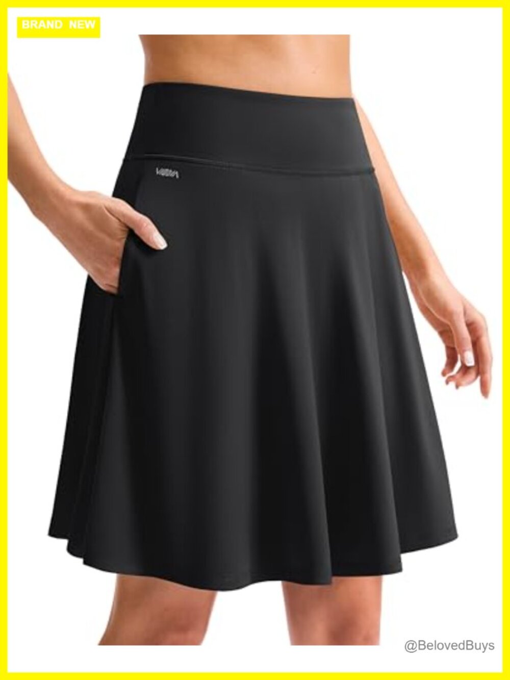 Knee Length High Waisted Pleated Skort Golf Tennis Active